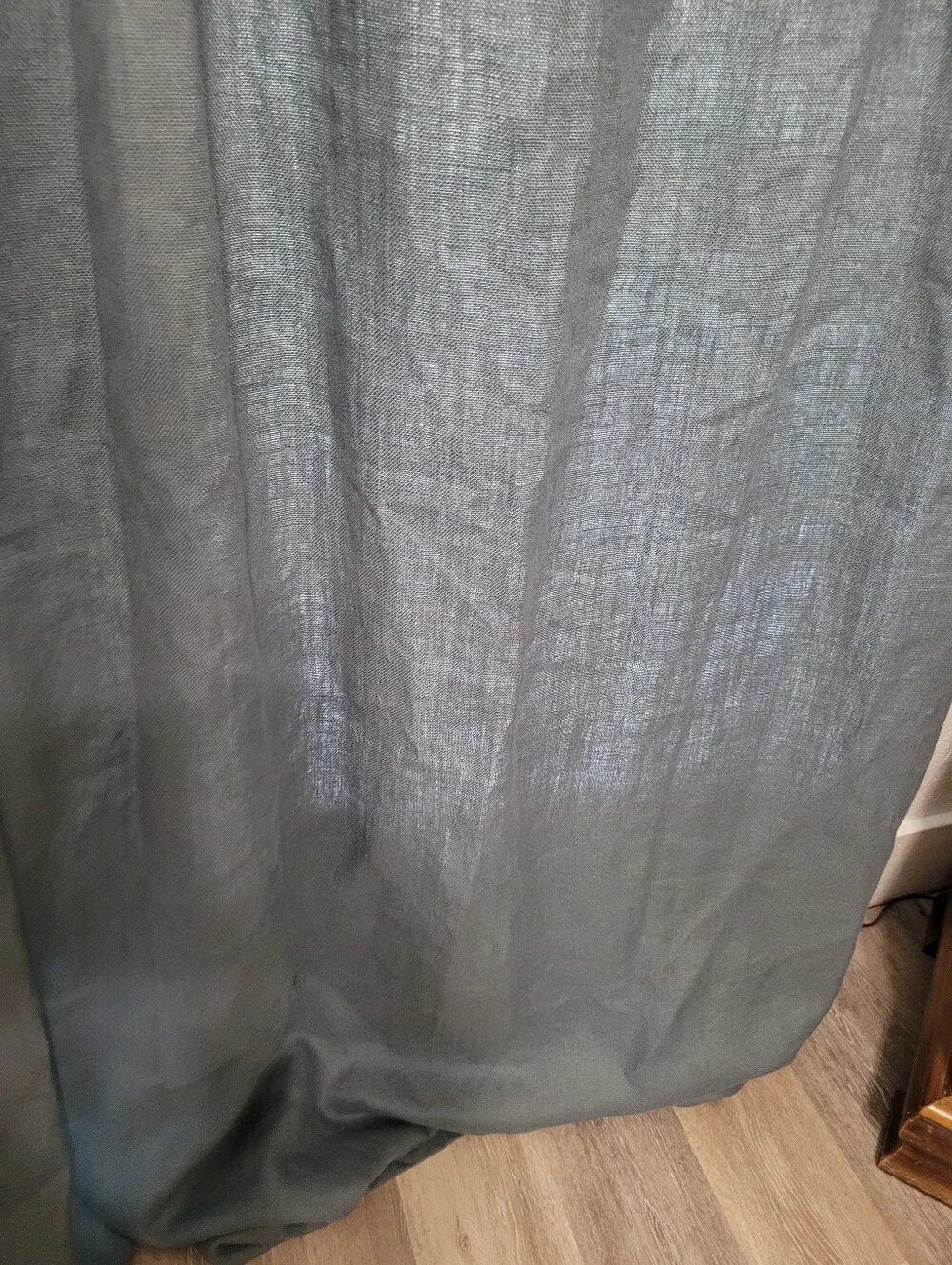 Restoration Hardware Belgian Linen Drapery  Pannels French Blue 50x96 Rod Pocket